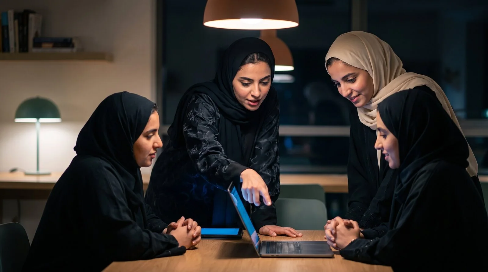 Students working together on a group project