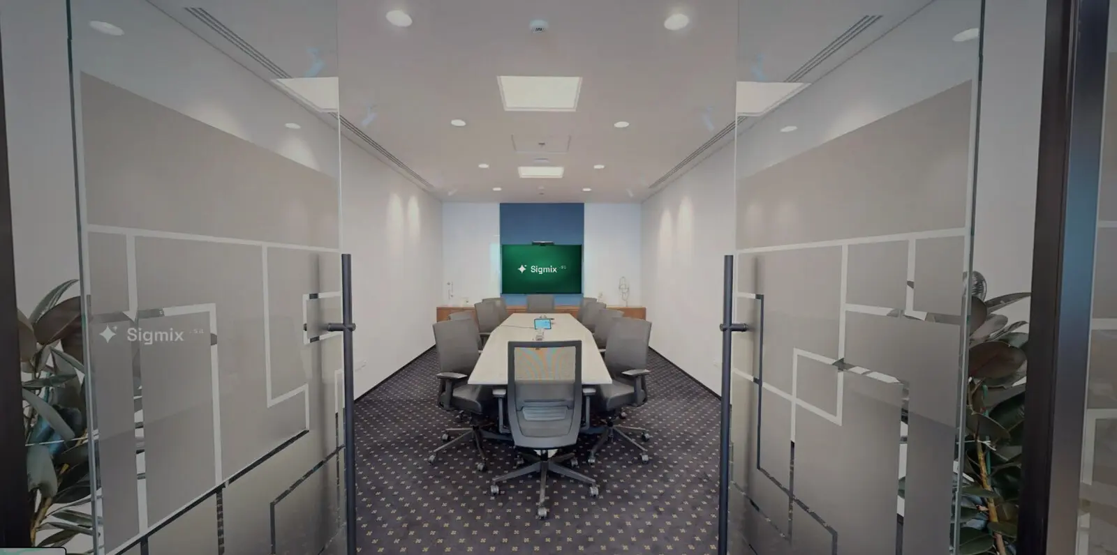Inside the Sigmix office — the boardroom at KAFD, Riyadh