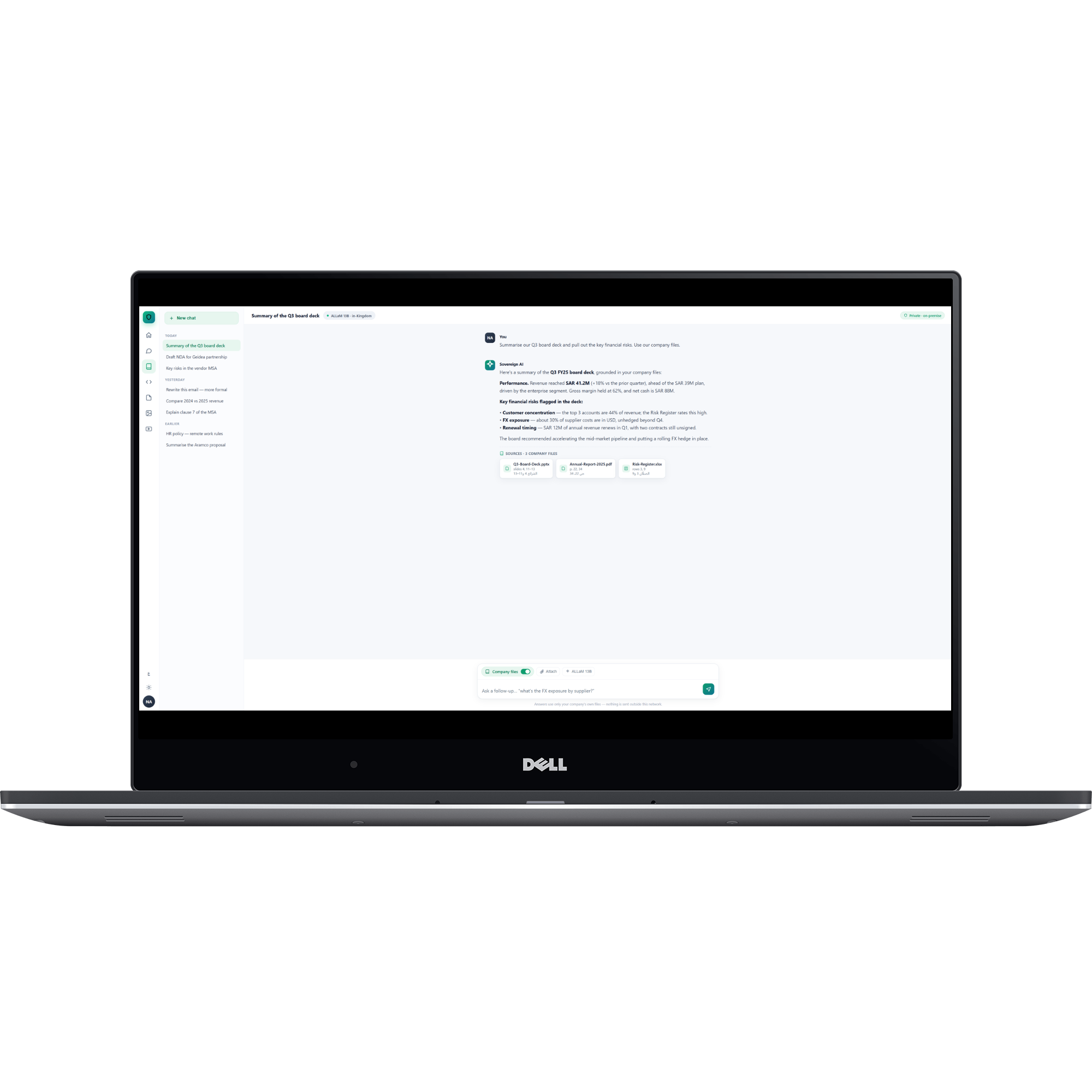 Employee AI Chat, grounded in the company's own files (English)