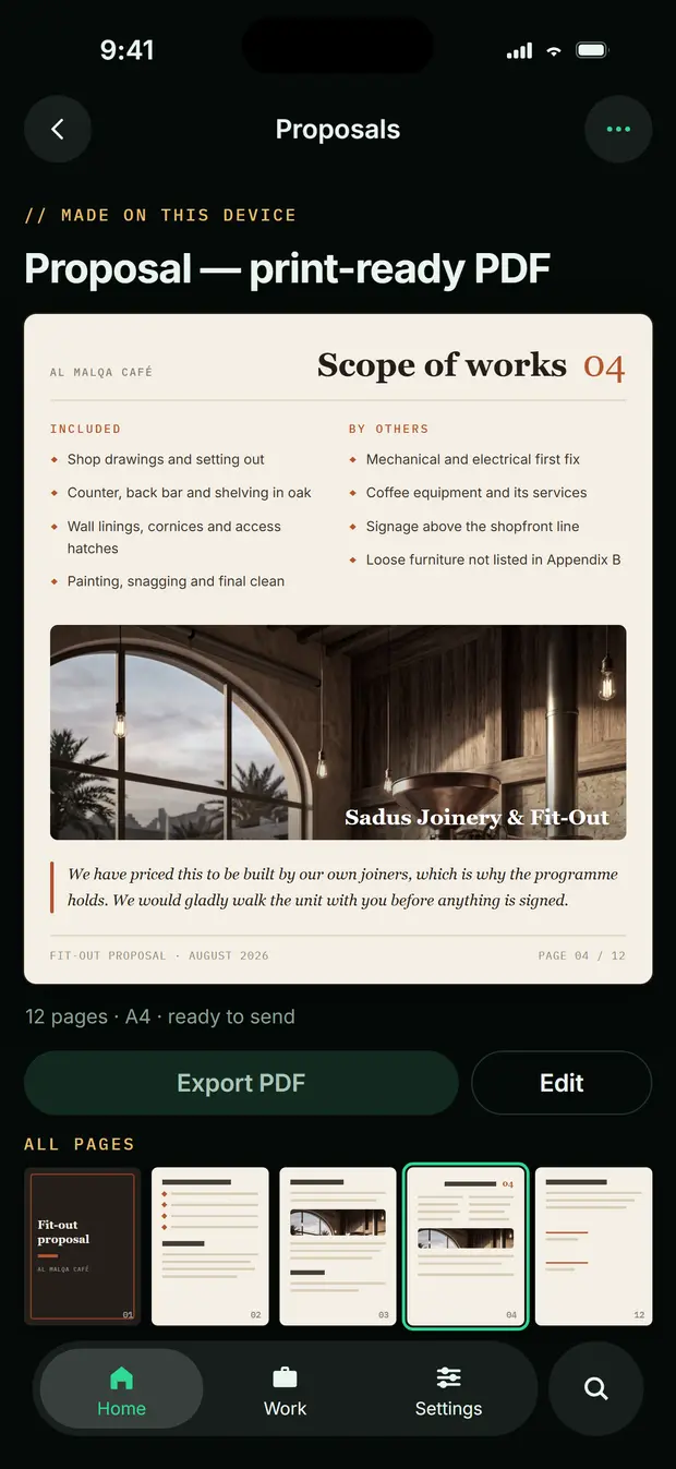 A branded proposal in Sigmix One