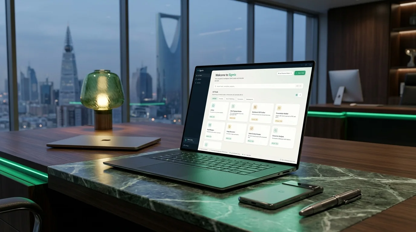 Sigmix Zero in an executive office in Riyadh