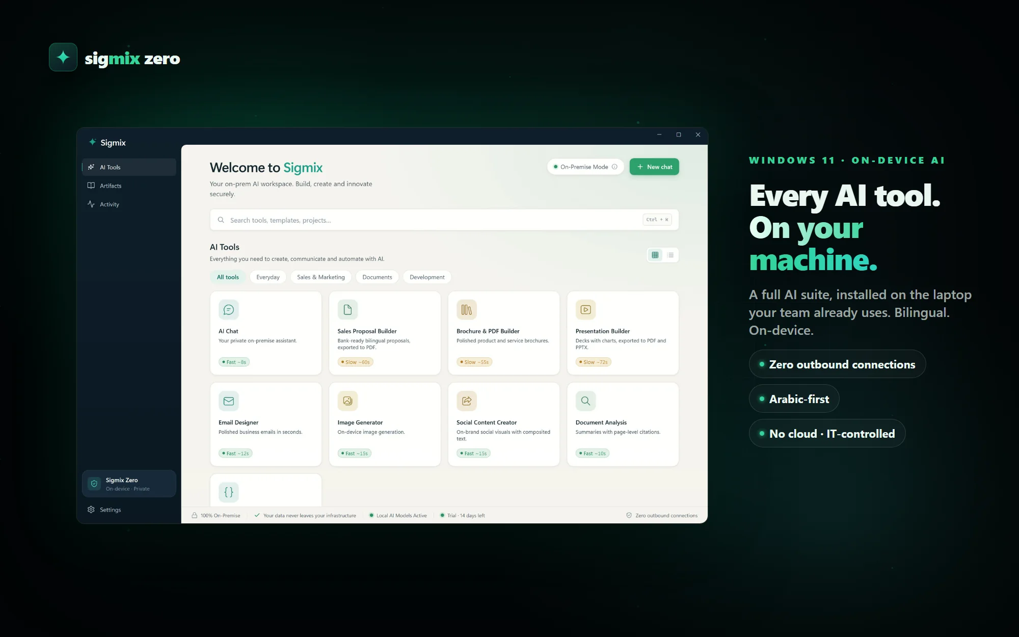 Sigmix Zero — the sovereign AI workstation
